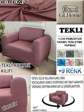 Görseli Galeri görüntüleyiciye yükleyin, %100 Pamuk Petek Kumaş Kiremit Tekli Komple Giydirme Tekli & Berjer, Bohem, Porto vb Model Koltuk Kılıfları