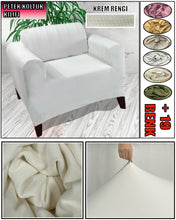 Görseli Galeri görüntüleyiciye yükleyin, Mikro Petek Kumaş Krem Tekli Komple Giydirme Tekli & Berjer, Bohem, vb Model Koltuk Kılıfları