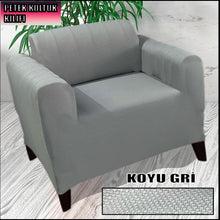 Görseli Galeri görüntüleyiciye yükleyin, Mikro Petek Kumaş Koyu Gri 3+3+1+1 Set Komple Giydirme Kanepe & Çekyat, Bohem, vb Model Koltuk Kılıfları