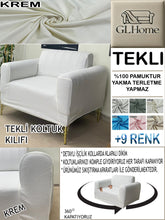 Görseli Galeri görüntüleyiciye yükleyin, %100 Pamuk Petek Kumaş Krem Tekli Komple Giydirme Tekli & Berjer, Bohem, Porto vb Model Koltuk Kılıfları