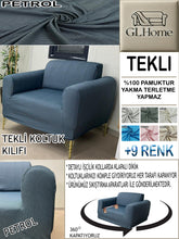 Görseli Galeri görüntüleyiciye yükleyin, %100 Pamuk Petek Kumaş Petrol Tekli Komple Giydirme Tekli & Berjer, Bohem, Porto vb Model Koltuk Kılıfları