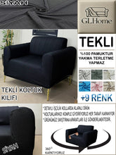 Görseli Galeri görüntüleyiciye yükleyin, %100 Pamuk Petek Kumaş Siyah Tekli Komple Giydirme Tekli & Berjer, Bohem, Porto vb Model Koltuk Kılıfları