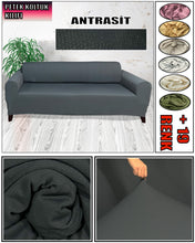 Görseli Galeri görüntüleyiciye yükleyin, Mikro Petek Kumaş Antrasit 3"Lü Komple Giydirme Kanepe & Çekyat, Bohem, vb Model Koltuk Kılıfları