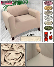 Görseli Galeri görüntüleyiciye yükleyin, Mikro Petek Kumaş Vizon Tekli Komple Giydirme Tekli & Berjer, Bohem, vb Model Koltuk Kılıfları