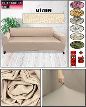 Görseli Galeri görüntüleyiciye yükleyin, Mikro Petek Kumaş Vizon 3"Lü Komple Giydirme Kanepe & Çekyat, Bohem, vb Model Koltuk Kılıfları