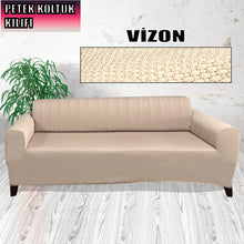 Görseli Galeri görüntüleyiciye yükleyin, Mikro Petek Kumaş Vizon 3"Lü Komple Giydirme Kanepe & Çekyat, Bohem, vb Model Koltuk Kılıfları