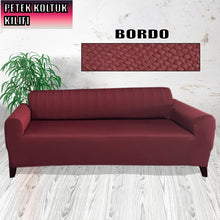 Görseli Galeri görüntüleyiciye yükleyin, Mikro Petek Kumaş Bordo 3+3+1+1 Set Komple Giydirme Kanepe & Çekyat, Bohem, vb Model Koltuk Kılıfları