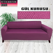 Görseli Galeri görüntüleyiciye yükleyin, Mikro Petek Kumaş Gül Kurusu 3"Lü Komple Giydirme Kanepe & Çekyat, Bohem, vb Model Koltuk Kılıfları