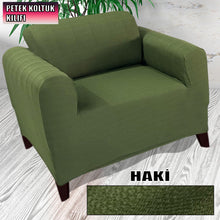 Görseli Galeri görüntüleyiciye yükleyin, Mikro Petek Kumaş Haki 3+3+1+1 Set Komple Giydirme Kanepe & Çekyat, Bohem, vb Model Koltuk Kılıfları