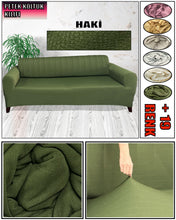 Görseli Galeri görüntüleyiciye yükleyin, Mikro Petek Kumaş Haki 3"Lü Komple Giydirme Kanepe & Çekyat, Bohem, vb Model Koltuk Kılıfları