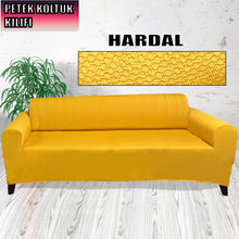 Görseli Galeri görüntüleyiciye yükleyin, Mikro Petek Kumaş Hardal 3"Lü Komple Giydirme Kanepe & Çekyat, Bohem, vb Model Koltuk Kılıfları