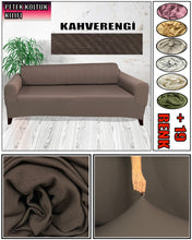 Görseli Galeri görüntüleyiciye yükleyin, Mikro Petek Kumaş Kahverengi 3"Lü Komple Giydirme Kanepe & Çekyat, Bohem, vb Model Koltuk Kılıfları
