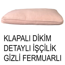 Görseli Galeri görüntüleyiciye yükleyin, Süet Kumaş Pudra Renk Sırt Minderi