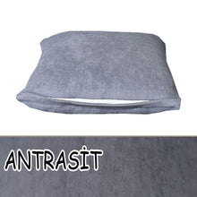 Görseli Galeri görüntüleyiciye yükleyin, Süet Kumaş Antrasit Renk Kırlent Kılıfı