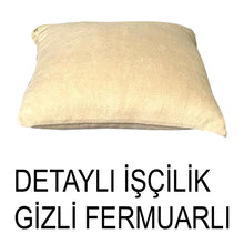 Görseli Galeri görüntüleyiciye yükleyin, Süet Kumaş Bej Renk Kırlent Kılıfı