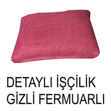 Görseli Galeri görüntüleyiciye yükleyin, Süet Kumaş Mürdüm Renk Kırlent Kılıfı