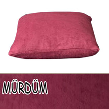 Görseli Galeri görüntüleyiciye yükleyin, Süet Kumaş Mürdüm Renk Kırlent Kılıfı