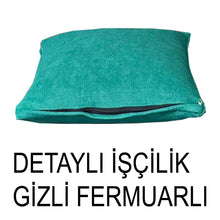 Görseli Galeri görüntüleyiciye yükleyin, Süet Kumaş Zümrüt Renk Kırlent Kılıfı