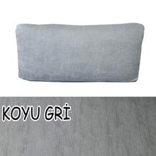 Görseli Galeri görüntüleyiciye yükleyin, Süet Kumaş Koyu Gri Renk Sırt Minderi