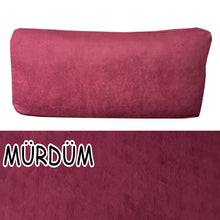 Görseli Galeri görüntüleyiciye yükleyin, Süet Kumaş Mürdüm Renk Sırt Minderi