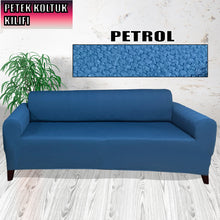 Görseli Galeri görüntüleyiciye yükleyin, Mikro Petek Kumaş Petrol 3+3+1+1 Set Komple Giydirme Kanepe & Çekyat, Bohem, vb Model Koltuk Kılıfları