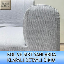 Görseli Galeri görüntüleyiciye yükleyin, %100 Pamuk Petek Kumaş Gri Çift Kişilik Komple Giydirme 2"Li Kanepe, Bohem, vb Model Koltuk Kılıfları