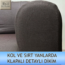 Görseli Galeri görüntüleyiciye yükleyin, %100 Pamuk Petek Kumaş Kahverengi Çift Kişilik Komple Giydirme 2"Li Kanepe, Bohem, vb Model Koltuk Kılıfları