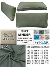 Görseli Galeri görüntüleyiciye yükleyin, %100 Pamuk Petek Haki Renk Sırt Minderi