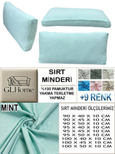 Görseli Galeri görüntüleyiciye yükleyin, %100 Pamuk Petek Mint Renk Sırt Minderi