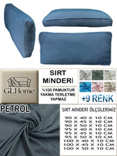 Görseli Galeri görüntüleyiciye yükleyin, %100 Pamuk Petek Petrol Renk Sırt Minderi