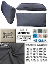 Görseli Galeri görüntüleyiciye yükleyin, %100 Pamuk Petek Siyah Renk Sırt Minderi