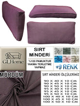 Görseli Galeri görüntüleyiciye yükleyin, %100 Pamuk Petek Mürdüm Renk Sırt Minderi