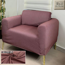 Görseli Galeri görüntüleyiciye yükleyin, %100 Pamuk Petek Kumaş Kiremit Tekli Komple Giydirme Tekli & Berjer, Bohem, Porto vb Model Koltuk Kılıfları