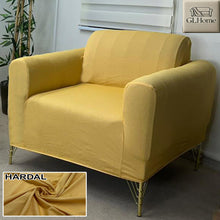 Görseli Galeri görüntüleyiciye yükleyin, %100 Pamuk Petek Kumaş Hardal 3+3+1+1 Set Komple Giydirme Kanepe&Çekyat, Bohem, vb Model Koltuk Kılıfları