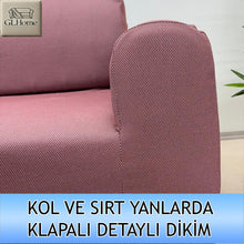Görseli Galeri görüntüleyiciye yükleyin, %100 Pamuk Petek Kumaş Kiremit 3"Lü Komple Giydirme Kanepe & Çekyat, Bohem, Porto vb Model Koltuk Kılıfları