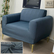 Görseli Galeri görüntüleyiciye yükleyin, %100 Pamuk Petek Kumaş Petrol 3+2+1+1 Set Komple Giydirme Kanepe&Çekyat, Bohem, vb Model Koltuk Kılıfları