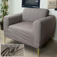 Görseli Galeri görüntüleyiciye yükleyin, %100 Pamuk Petek Kumaş Sütlü Kahve 3+2+1+1 Set Komple Giydirme Kanepe&Çekyat, Bohem, vb Model Koltuk Kılıfları