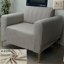 Görseli Galeri görüntüleyiciye yükleyin, %100 Pamuk Petek Kumaş Vizon 3+2+1+1 Set Komple Giydirme Kanepe&Çekyat, Bohem, vb Model Koltuk Kılıfları