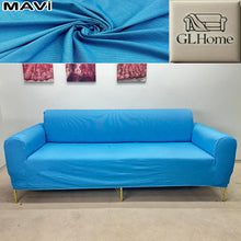 Görseli Galeri görüntüleyiciye yükleyin, %100 Pamuk Petek Kumaş Mavi 3+2+1+1 Set Komple Giydirme Kanepe&Çekyat, Bohem, vb Model Koltuk Kılıfları