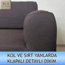 Görseli Galeri görüntüleyiciye yükleyin, %100 Pamuklu Fransız Kumaş Kahverengi 3Lü Komple Giydirme Kanepe & Çekyat, Bohem, Porto, Vb. Model Koltuk Kilifi