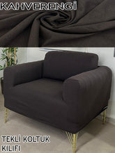 Görseli Galeri görüntüleyiciye yükleyin, %100 Pamuklu Fransız Kumaş Kahverengi 3+2+1+1 Komple Giydirme Kanepe&Çekyat, Bohem, Porto, vn. Model Koltuk Kılıfı