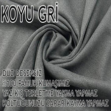 Görseli Galeri görüntüleyiciye yükleyin, %100 Pamuklu Fransız Kumaş Koyu Gri 3Lü Komple Giydirme Kanepe & Çekyat, Bohem, Porto, Vb. Model Koltuk Kilifi