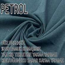 Görseli Galeri görüntüleyiciye yükleyin, %100 Pamuklu Fransız Kumaş Petrol Tekli&Berjer Komple Giydirme, Bohem, Porto Model Koltuk Kılıfı