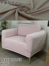Görseli Galeri görüntüleyiciye yükleyin, %100 Pamuklu Fransız Kumaş Pudra 3+2+1+1 Komple Giydirme Kanepe&Çekyat, Bohem, Porto, vn. Model Koltuk Kılıfı