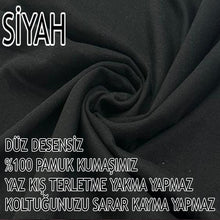 Görseli Galeri görüntüleyiciye yükleyin, %100 Pamuklu Fransız Kumaş Siyah 3+2+1+1 Komple Giydirme Kanepe&Çekyat, Bohem, Porto, vn. Model Koltuk Kılıfı