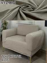 Görseli Galeri görüntüleyiciye yükleyin, %100 Pamuklu Fransız Kumaş Vizon 3+2+1+1 Komple Giydirme Kanepe&Çekyat, Bohem, Porto, vn. Model Koltuk Kılıfı