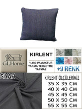 Görseli Galeri görüntüleyiciye yükleyin, %100 Pamuk Petek Siyah Renk Kırlent Kılıfı