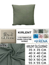 Görseli Galeri görüntüleyiciye yükleyin, %100 Pamuk Petek Haki Renk Kırlent Kılıfı