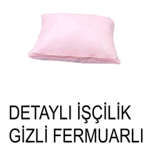 Görseli Galeri görüntüleyiciye yükleyin, %100 Pamuk Petek Pudra Renk Kırlent Kılıfı