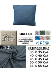 Görseli Galeri görüntüleyiciye yükleyin, %100 Pamuk Petek Petrol Renk Kırlent Kılıfı